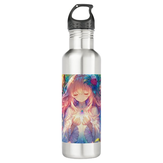 Botella De Agua Chica de Anime Étéreo Magico (Anverso)