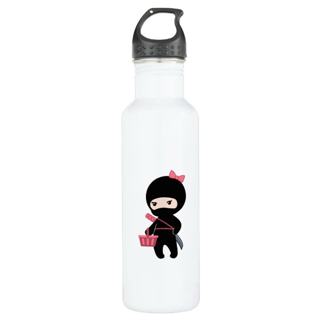 Botella De Agua Chica de compras Ninja (Anverso)