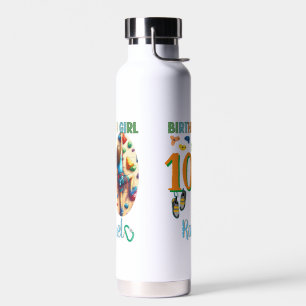 Botella De Agua Chica de cumpleaños con escalada en rock listo par