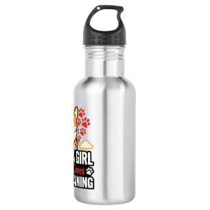 Botella De Agua Chica de Entrenamiento de Perros Corgi Camiseta Di