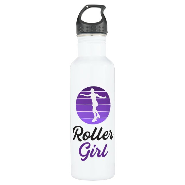 Botella De Agua Chica de patinaje en línea Idea de regalo divertid (Anverso)