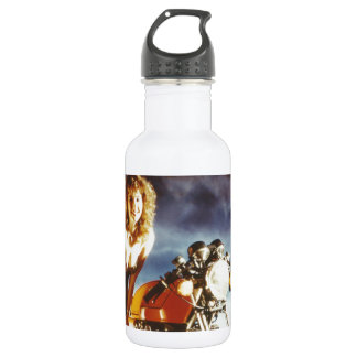 Botella De Agua Chica de pin up de motocicleta