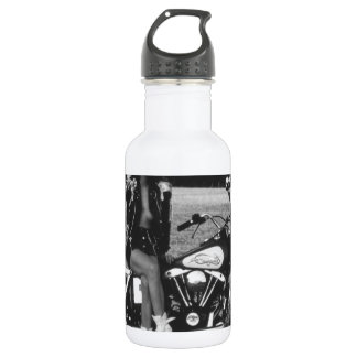 Botella De Agua Chica de pinup de moto