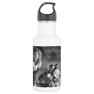 Botella De Agua Chica de pinup de motocicleta