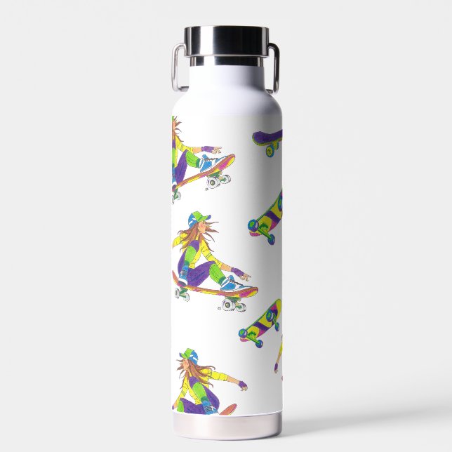 Botella De Agua Chica de skateboard (Delantero)