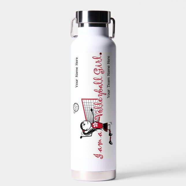 Botella De Agua Chica de voleibol de clase (Delantero)