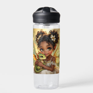 Botella De Agua Chica hada anime linda y dragón chibi