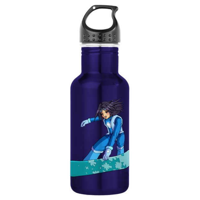 Botella De Agua Chica Manga Snowboarder (Anverso)