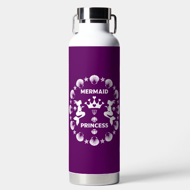 Botella De Agua Chica Mermaid Princess (Delantero)