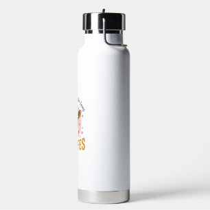 Botella De Agua Chica que ama las jirafas diseño de grabado vintag