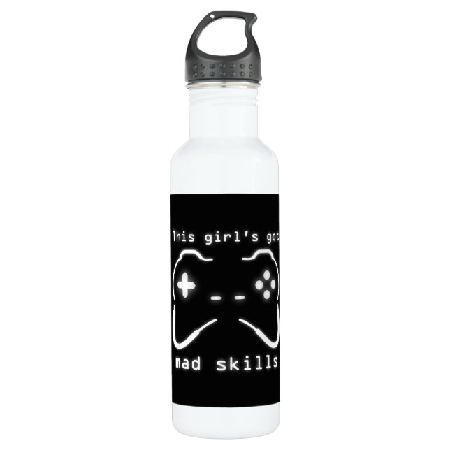Botella De Agua Chica Tiene Mad Habilidades Video Game Controller  (Anverso)