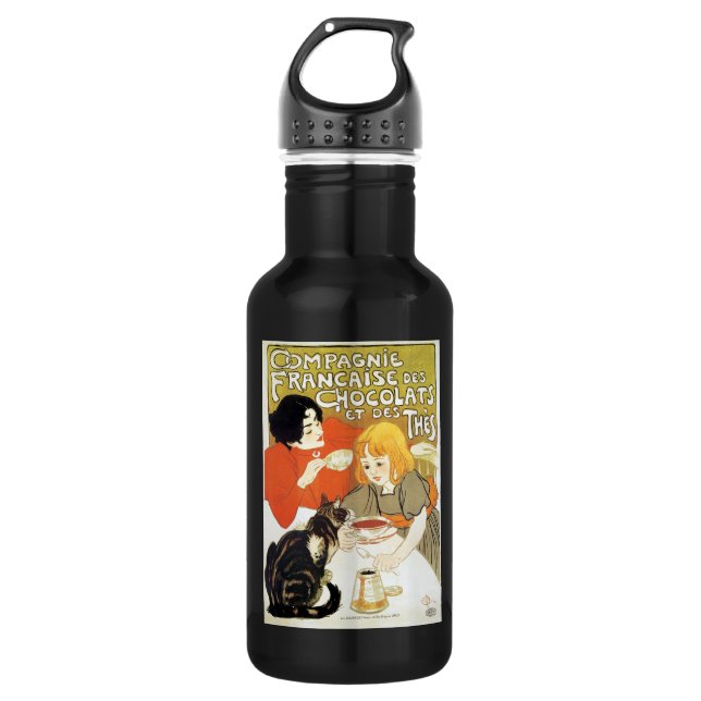 Botella De Agua Chica y gato, Alexandre Steinlen (Anverso)