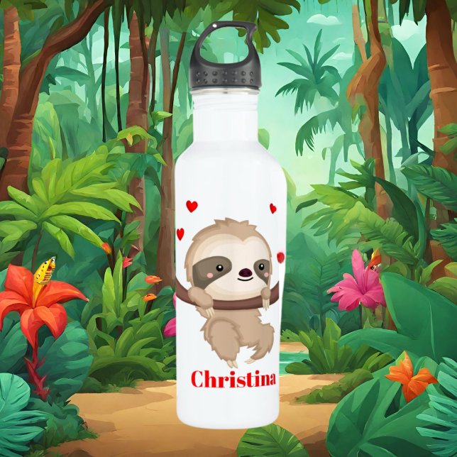 Botella De Agua Chicas amorosos perezosos (Subido por el creador)