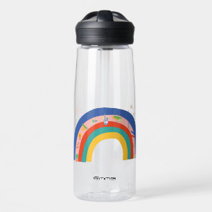 Botella De Agua Chicas cortan libro arcoiris de vuelta a la escuel