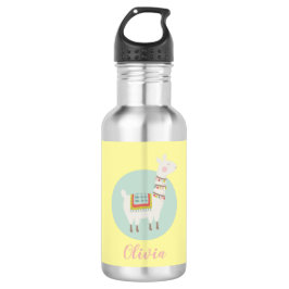Botella De Agua Chicas Cute Llama Llama Personalizada Niños