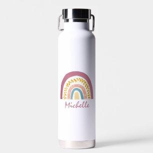 Botella De Agua Chicas de Personalizado arcoiris de Boho moderno