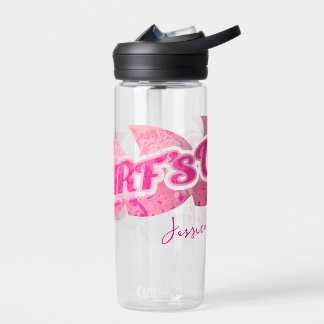 Botella De Agua Chicas de Surf arriba púrpura rosa