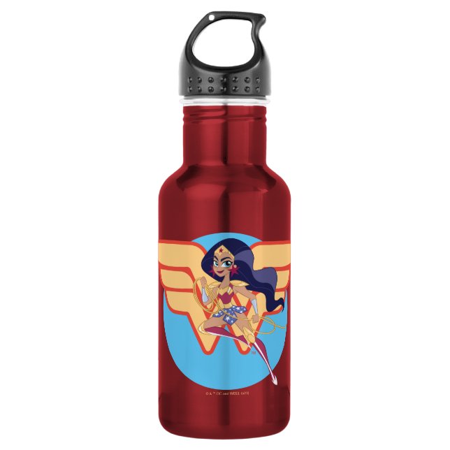 Botella De Agua CHICAS del DC Super Hero se maravillan (Anverso)