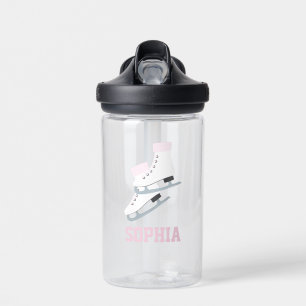 Botella De Agua Chicas personalizados de patines de imágenes rosad