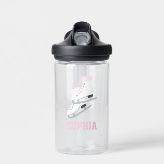 Botella De Agua Chicas personalizados de patines de imágenes rosad