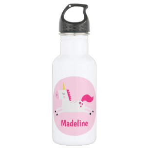 Botella De Agua Chicas Rosa Unicornio Personalizado Acero Inoxidab