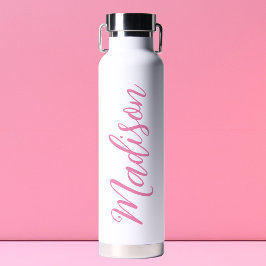 Botella De Agua Chicas rosados de moda Nombre Personalizado de gui