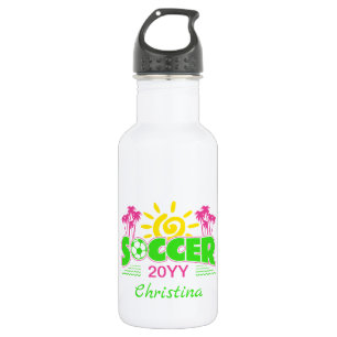 Botella De Agua Chicas Soccer Sunshine Palm Trees