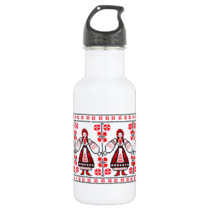 Botella De Agua Chicas ucranianos tradicionales de Ucrania del