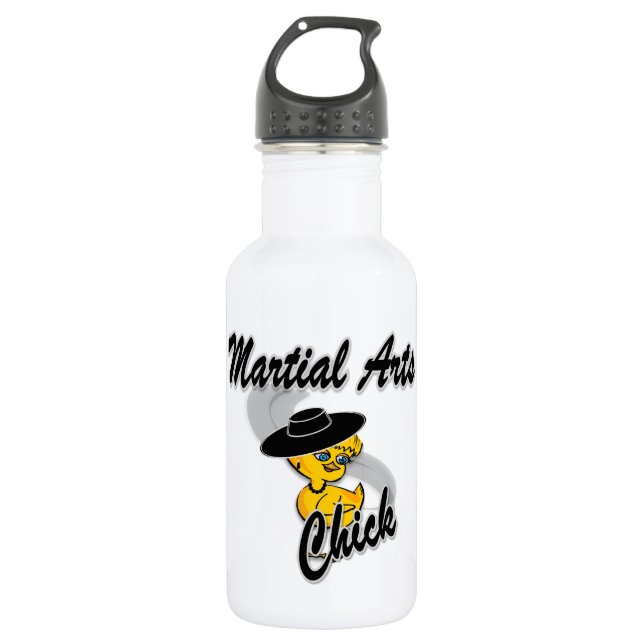 Botella De Agua Chick de artes marciales #4 (Anverso)