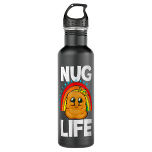 Botella De Agua Chicken Nuggets Vida Arcoiris Funny Hombres Pollo