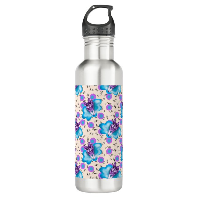 Botella De Agua Chihuahua en una nube (Anverso)
