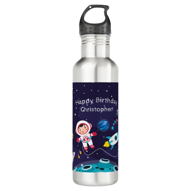 Botella De Agua child on the moon, monogrammed name (Anverso)