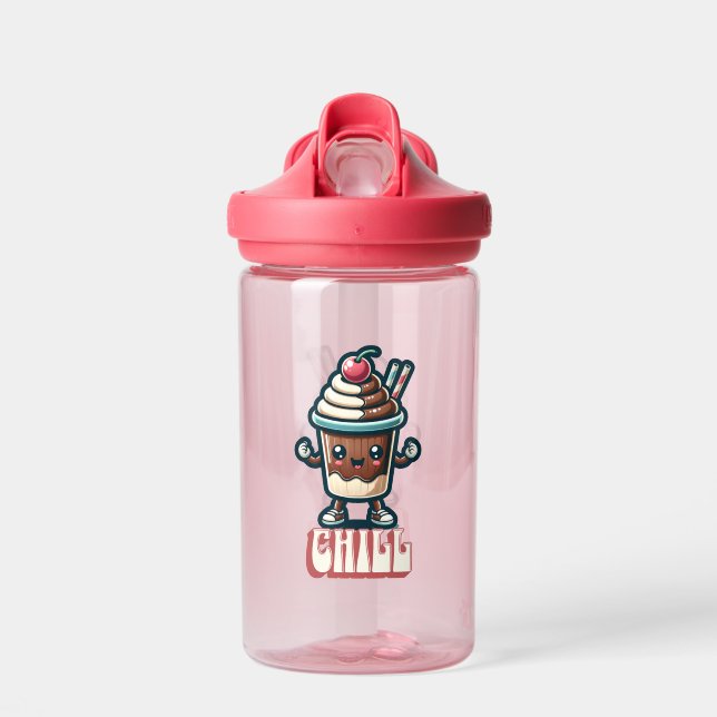 Botella De Agua Chill Chocolate Milkshake Pun (Delante)