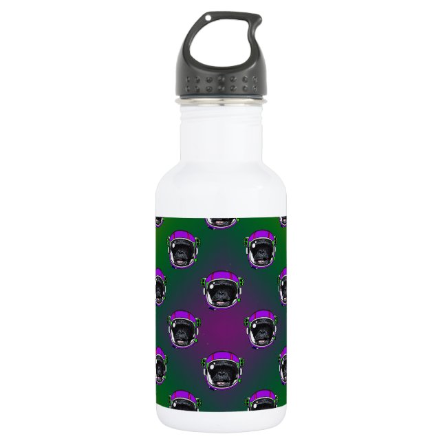 Botella De Agua Chimpancé espacial (Anverso)