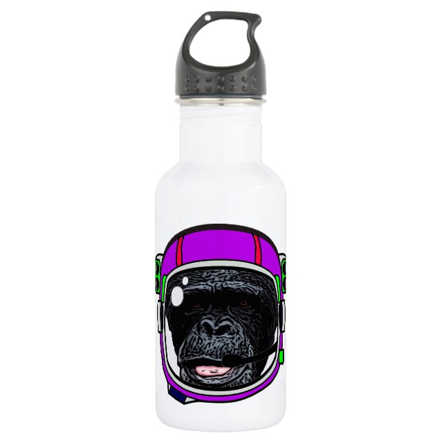 Botella De Agua Chimpancé espacial (Anverso)