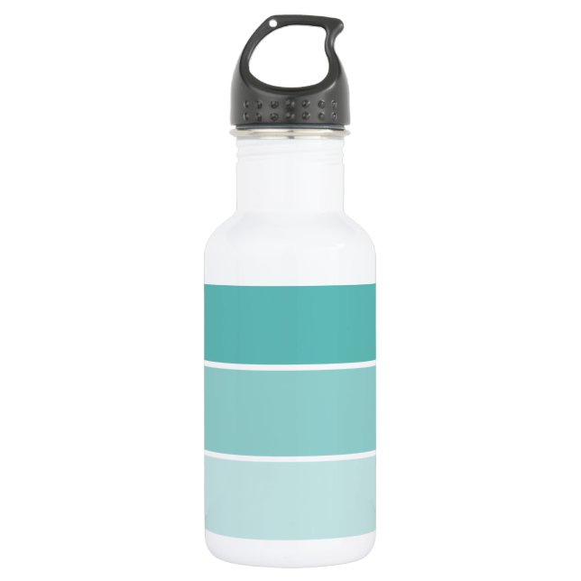 Botella De Agua Chip de pintura azul turquesa (Anverso)