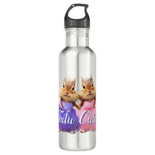 Botella De Agua Chipmunk Ballerina Duo
