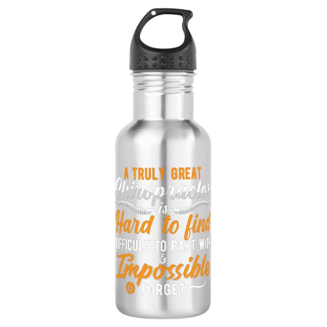 Botella De Agua Chiropráctico de columna vertebral verdaderamente  (Anverso)