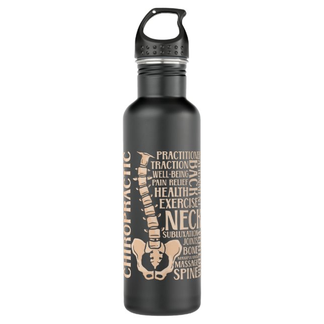 Botella De Agua Chiropráctico Quiropráctico Terapia de la columna  (Anverso)