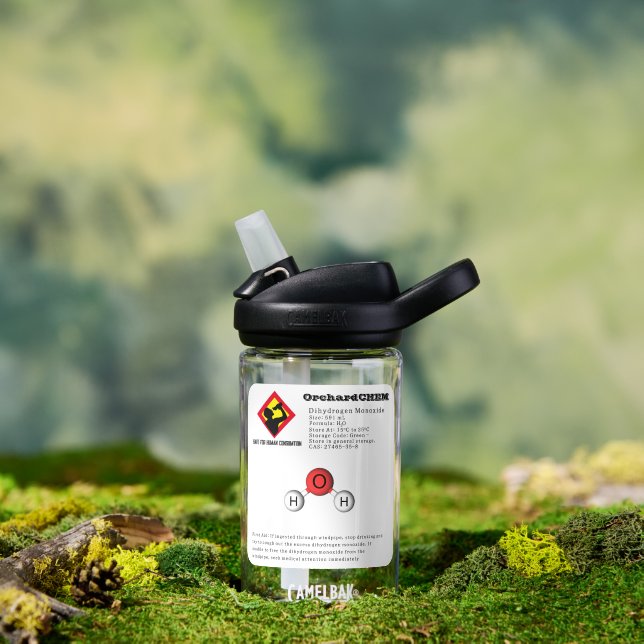 Botella De Agua Chiste divertido Dihidrógeno Monóxido (H2O) Químic (Al aire libre)