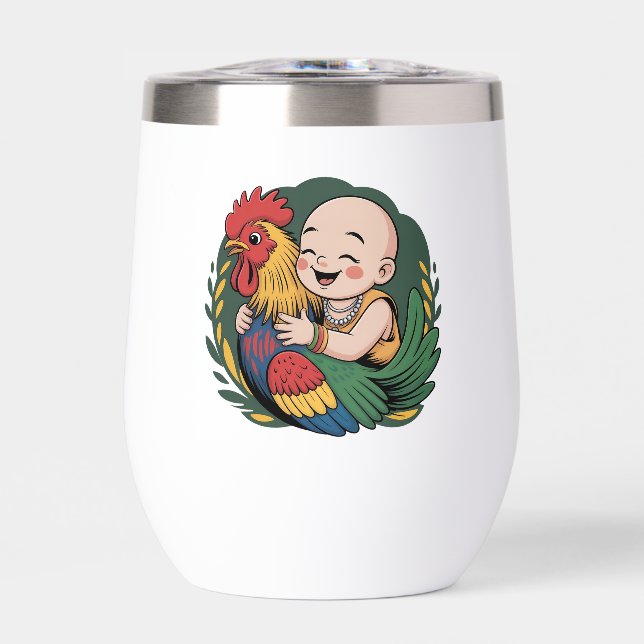 Botella de agua | Chloe Baby Hugs Rooster (Frente)