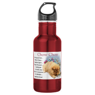 Botella De Agua Chow Chow Herencia de Cachorro de Amor