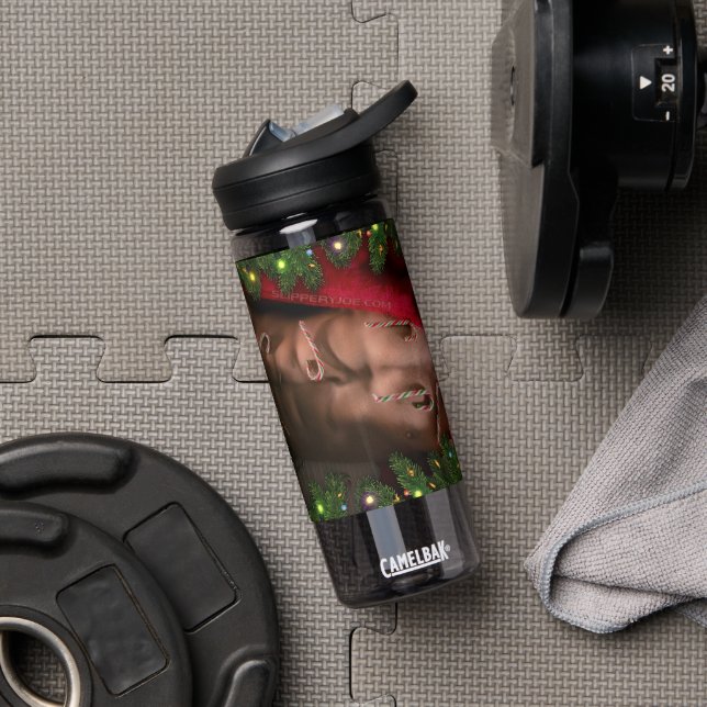 Botella De Agua Christmas SlipperyJoe candy canes male chest Santa (Gimnasio)