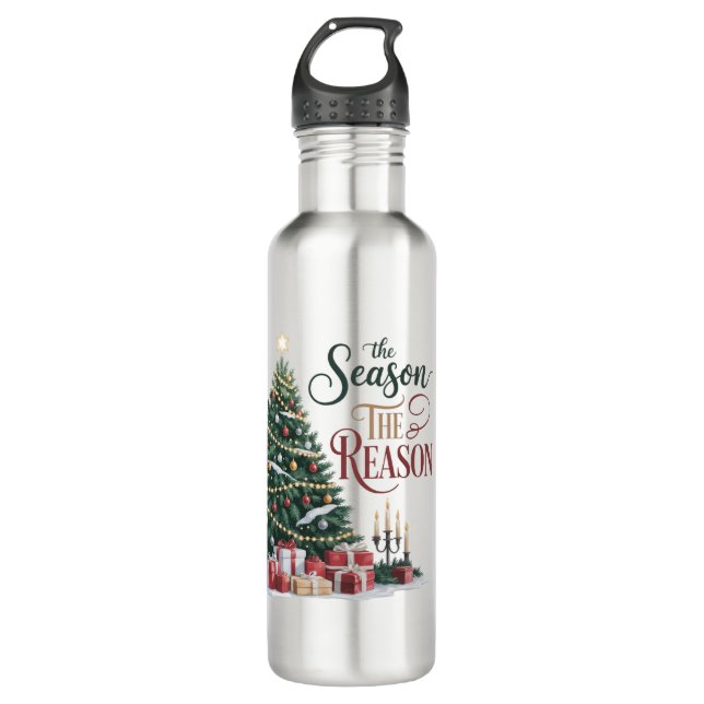 Botella De Agua Christmas Tree The Season The Reason (Anverso)