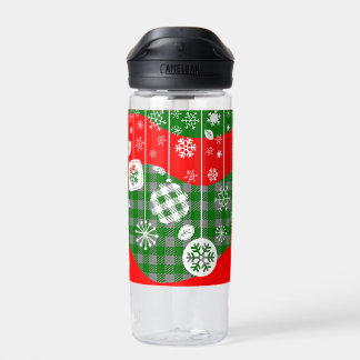 Botella De Agua Christmas Water Bottle – White Ornaments 