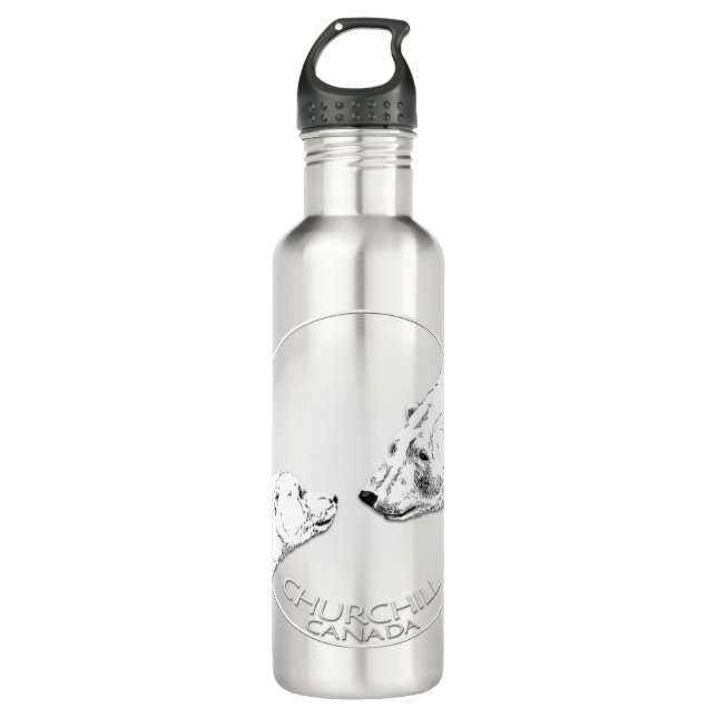 Botella De Agua Churchill Bear Art Bear Art Art (Anverso)