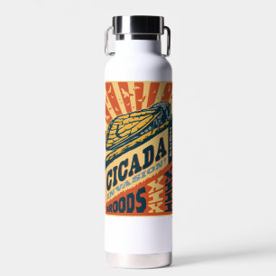 Botella De Agua Cicada Invasion 2024 Letra Press