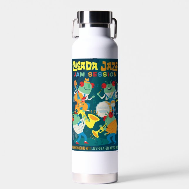 Botella De Agua Cicada Jazz Jam Session (Delantero)