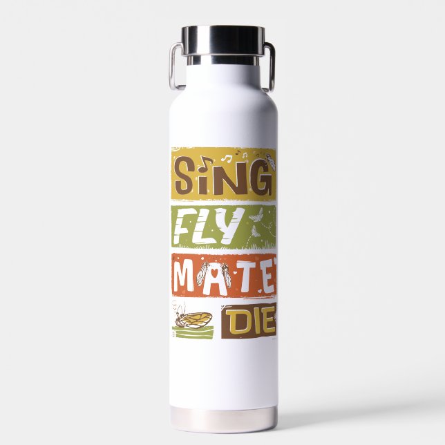 Botella De Agua Cicada Sing Fly Mate Die (Delantero)