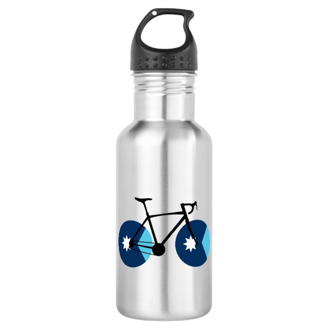 Botella De Agua Ciclismo con bandera de Minnesota (Anverso)